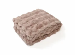 Plaid Bilbao 220x240cm - microvezel - poudre