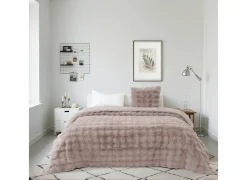 Plaid Bilbao 220x240cm - microvezel - poudre