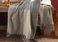 Plaid Desire Grey 130x170cm - polyester & katoen - grijs