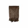 Plaid Florijn 150x200cm - polyester - bruin