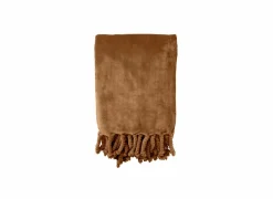 Plaid Florijn 150x200cm - polyester - bruin
