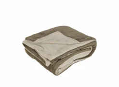 Plaid Kruisem 150x200cm - microvezel - dune & sable