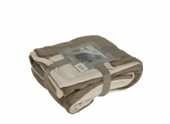 Plaid Kruisem 150x200cm - microvezel - dune & sable