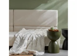 Plaid Matcha Jacquard 130x180cm - polyester - creme