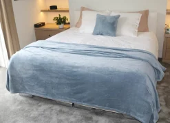 Plaid 220x240cm - microvezel - denim