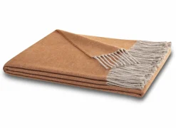 Plaid 130x170cm - polyester & katoen - rust