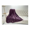 Plaid 130x160cm microvezel aubergine