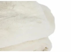 Plaid Yucatan 140x180cm - fluweel - ivory