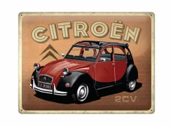 Plakkaat Citroën Type H - 2CV Charleston - 40x30cm - metaal - meerkleurig