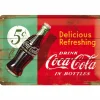 Plakkaat Coca cola 20x30cm - metaal - groen & rood