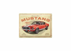 Plakkaat Ford Mustang 40x30cm - metaal - multicolor