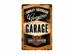 Plakkaat Harley Garage 20x30cm - metaal - meerkleurig
