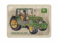 Plakkaat John Deere 15x20cm - metaal - meerkleurig