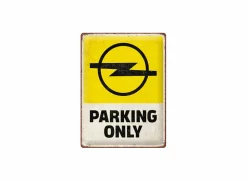 Plakkaat Opel 40x30cm - metaal - geel