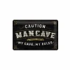 Plakkaat 20x30cm Man Cave