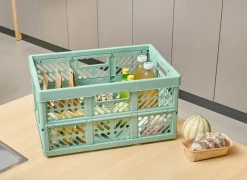 Plooibox 53x27,5x37cm - kunststof - blauw & groen