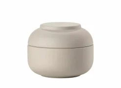 Zone Pot met Deksel Ø10x7,5cm - keramiek - zand