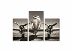 Print op canvas Aviation  120x80cm, set van 3