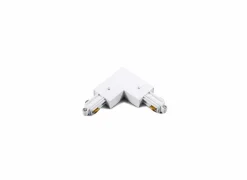Railverlichting L-connector monofase binnen aarding wit