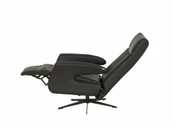 Relaxzetel 8001 elektrisch - leder - zwart