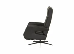 Relaxzetel 8001 elektrisch - leder - zwart