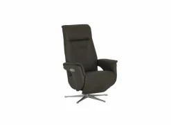 Relaxzetel Adamello elekrisch leder en lederlook bruin