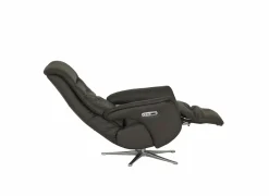Relaxzetel Adamello elekrisch leder en lederlook bruin