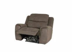 Relaxzetel Cluny stof - bruingrijs met relax