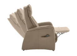 Relaxzetel EC22138 elektrisch - leder - belvita pearl met opstahulp en hartbalansfunctie