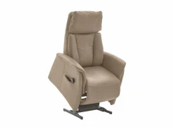 Relaxzetel EC22138 elektrisch - leder - belvita pearl met opstahulp en hartbalansfunctie