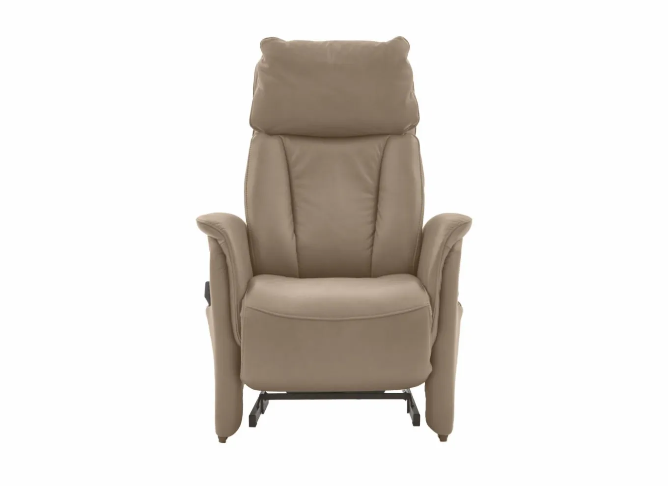 Relaxzetel EC22138 elektrisch - leder - belvita pearl met elektrische hoofdsteun