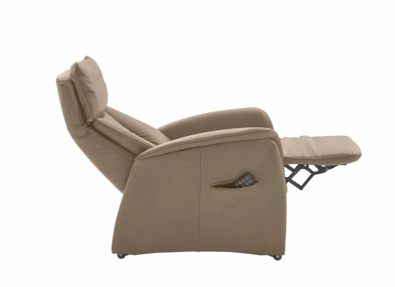 Relaxzetel EC22138 elektrisch - leder - belvita pearl met elektrische hoofdsteun