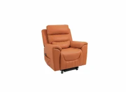 Relaxzetel Gallery elektrisch - lederlook- oranje