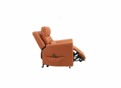 Relaxzetel Gallery elektrisch - lederlook- oranje