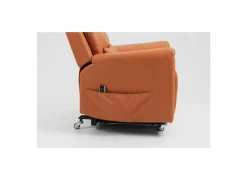 Relaxzetel Gallery elektrisch - lederlook- oranje