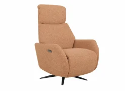 Relaxzetel Harp TVCHM  elektrisch - stof - burnt orange met 2 motoren & massagefunctie