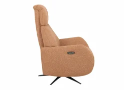 Relaxzetel Harp TVCHM  elektrisch - stof - burnt orange met 2 motoren & massagefunctie