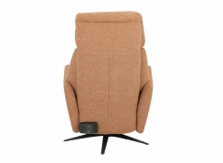 Relaxzetel Harp TVCHM  elektrisch - stof - burnt orange met 2 motoren & massagefunctie