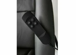 Relaxzetel Hukla elektrisch - leder - antraciet met 2 motoren & extra lange beensteun