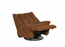 Relaxzetel Ike elektrisch - stof - oranje met accu en schommelfunctie