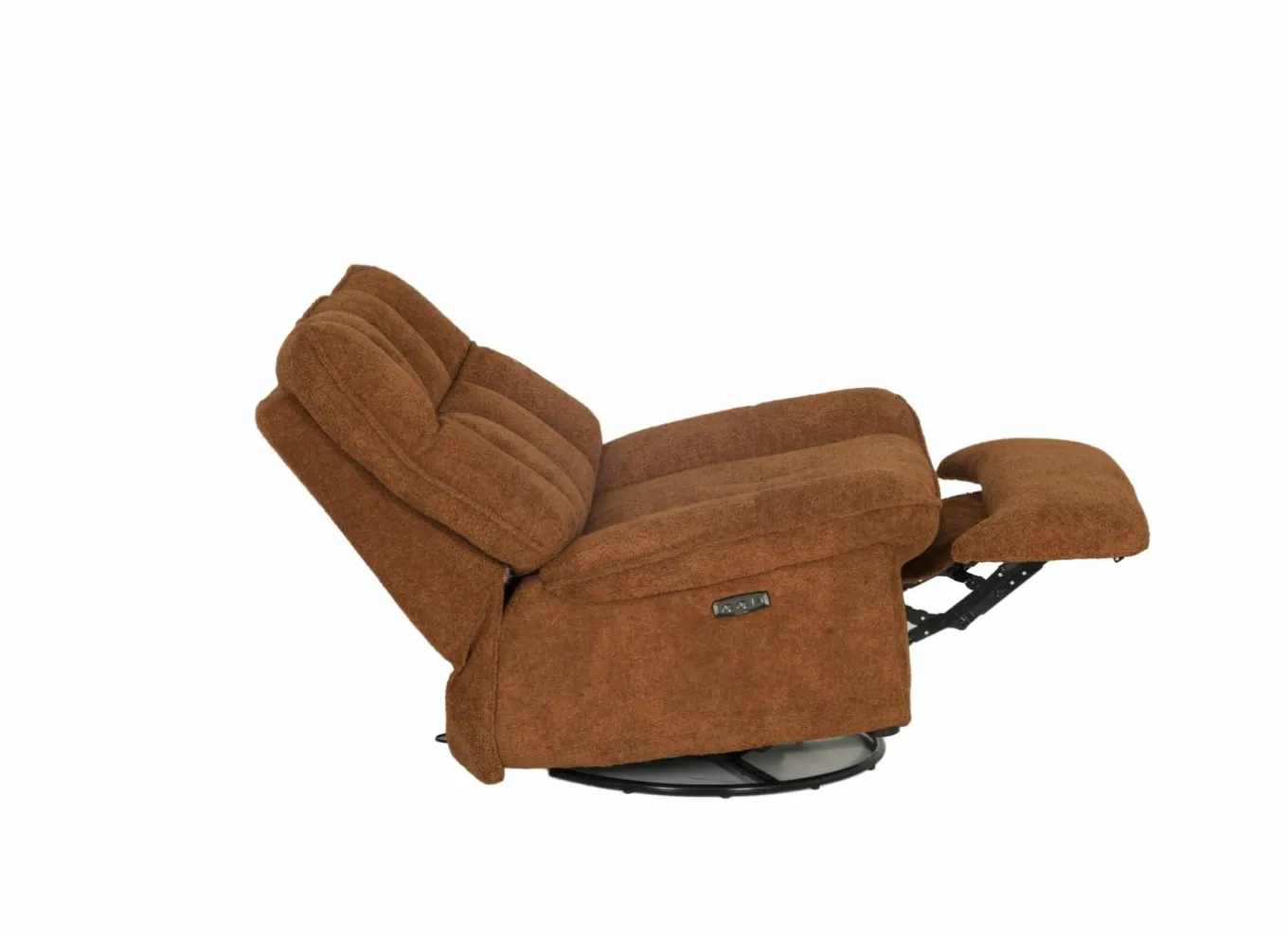 Relaxzetel Ike elektrisch - stof - oranje met accu en schommelfunctie