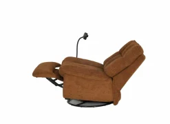 Relaxzetel Ike elektrisch - stof - oranje met schommelfunctie en oplaadstation