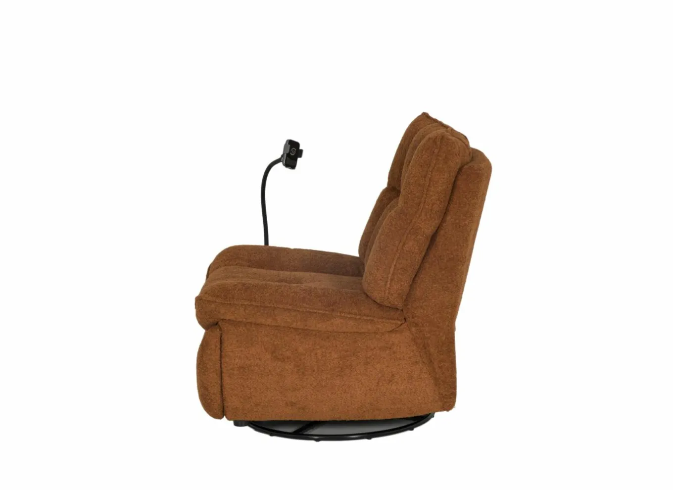 Relaxzetel Ike elektrisch - stof - oranje met schommelfunctie en oplaadstation