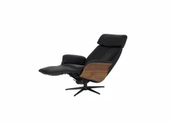 Relaxzetel Relax 7602 leder - zwart