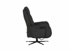 Relaxzetel 7051.57V+Z60 elektrisch - leder - zwart met large zithoogte- en diepte