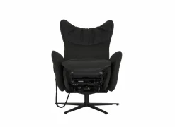 Relaxzetel 7589.22V+Z60 elektrisch - leder - zwart