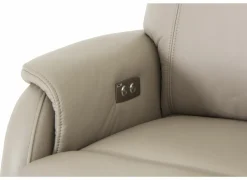 Relaxzetel Wellesley elektrisch - leder & lederlook - beige