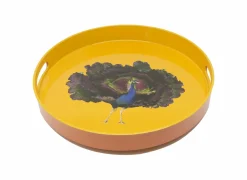 Rond dienblad Pauw Ø33cm - kunststof - oranje