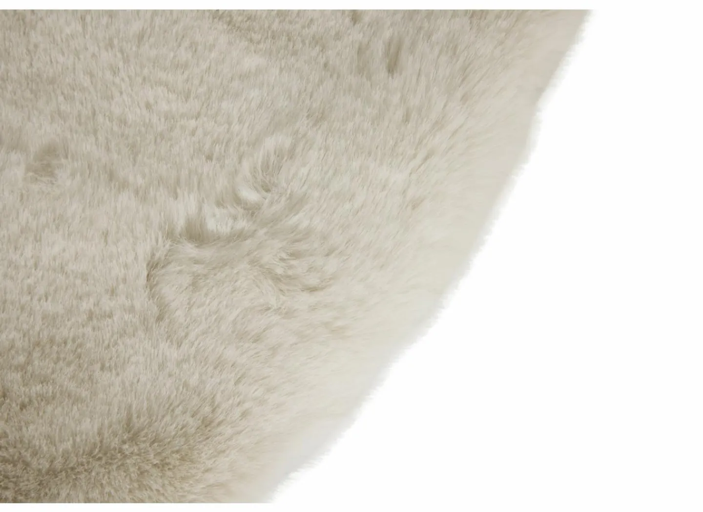 Rond tapijt Serene Ø90cm - nepbont - ivory