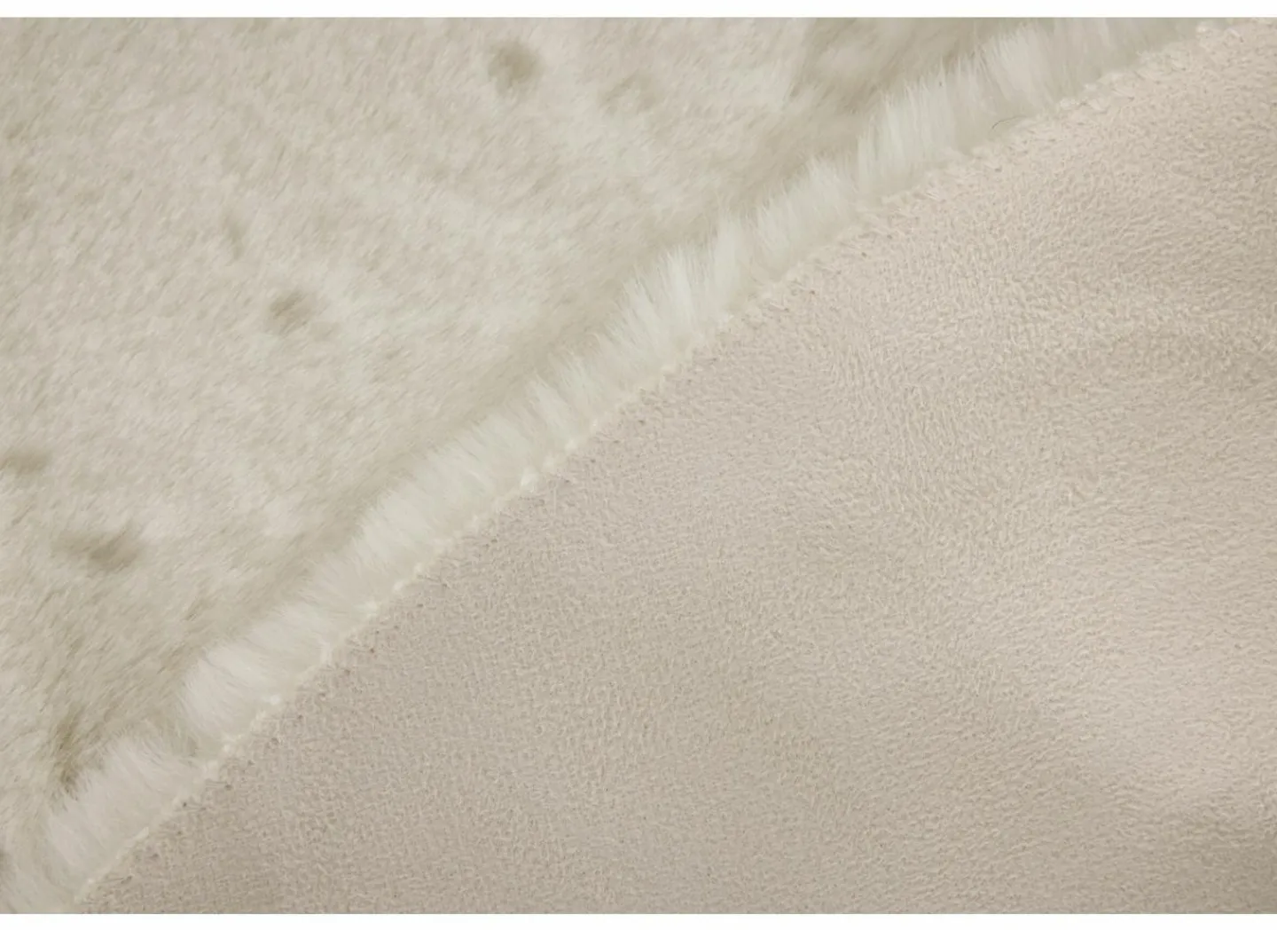 Rond tapijt Serene Ø90cm - nepbont - ivory